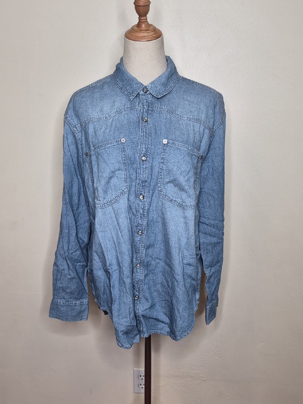Madewell Denim Western Button-Down Shirt M
